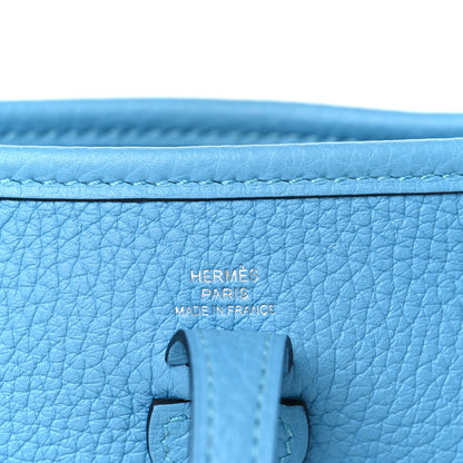 Hermes Taurillon Clemence Zigzag Sangle Evelyne TPM Bleu du Nord Vert Veronese 6 of 11