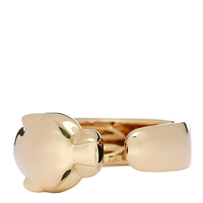 Cartier 18K Yellow Gold Tsavorite Onyx 11mm Panthere De Cartier Ring 56 7.5 3 of 6