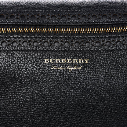 Burberry Grainy Calfskin Broguing Tassel Small Macken Crossbody Bag Black 10 of 14