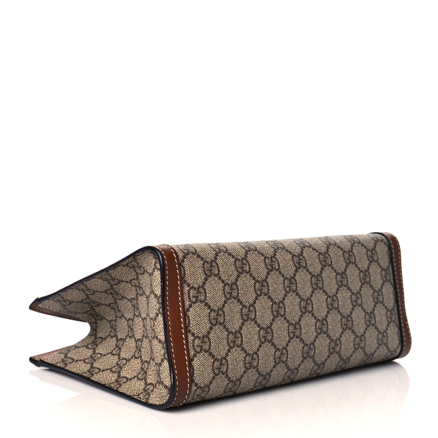 GG Supreme Monogram Calfskin Small Padlock Tote Beige Ebony Tuscany
