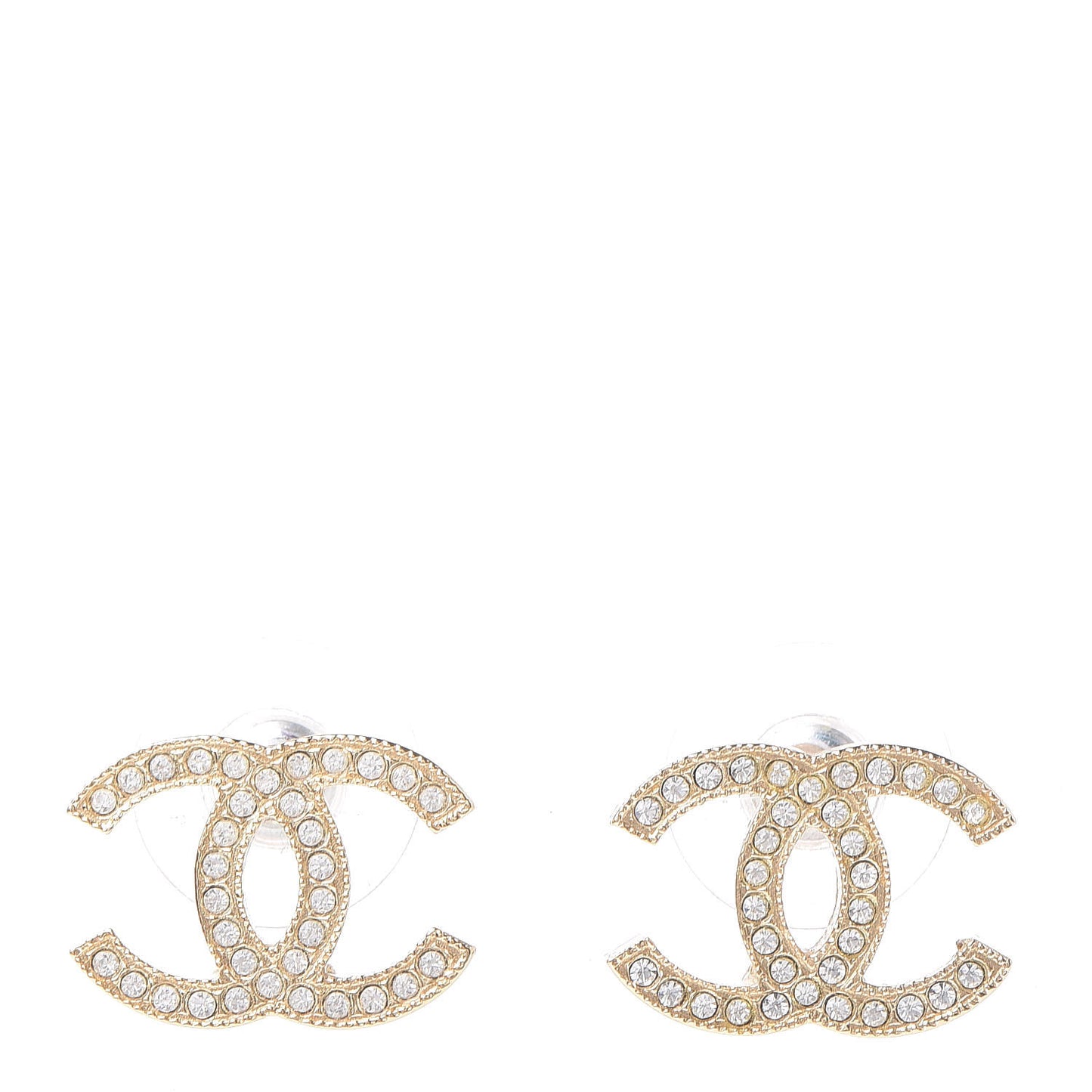 Crystal CC Earrings Gold