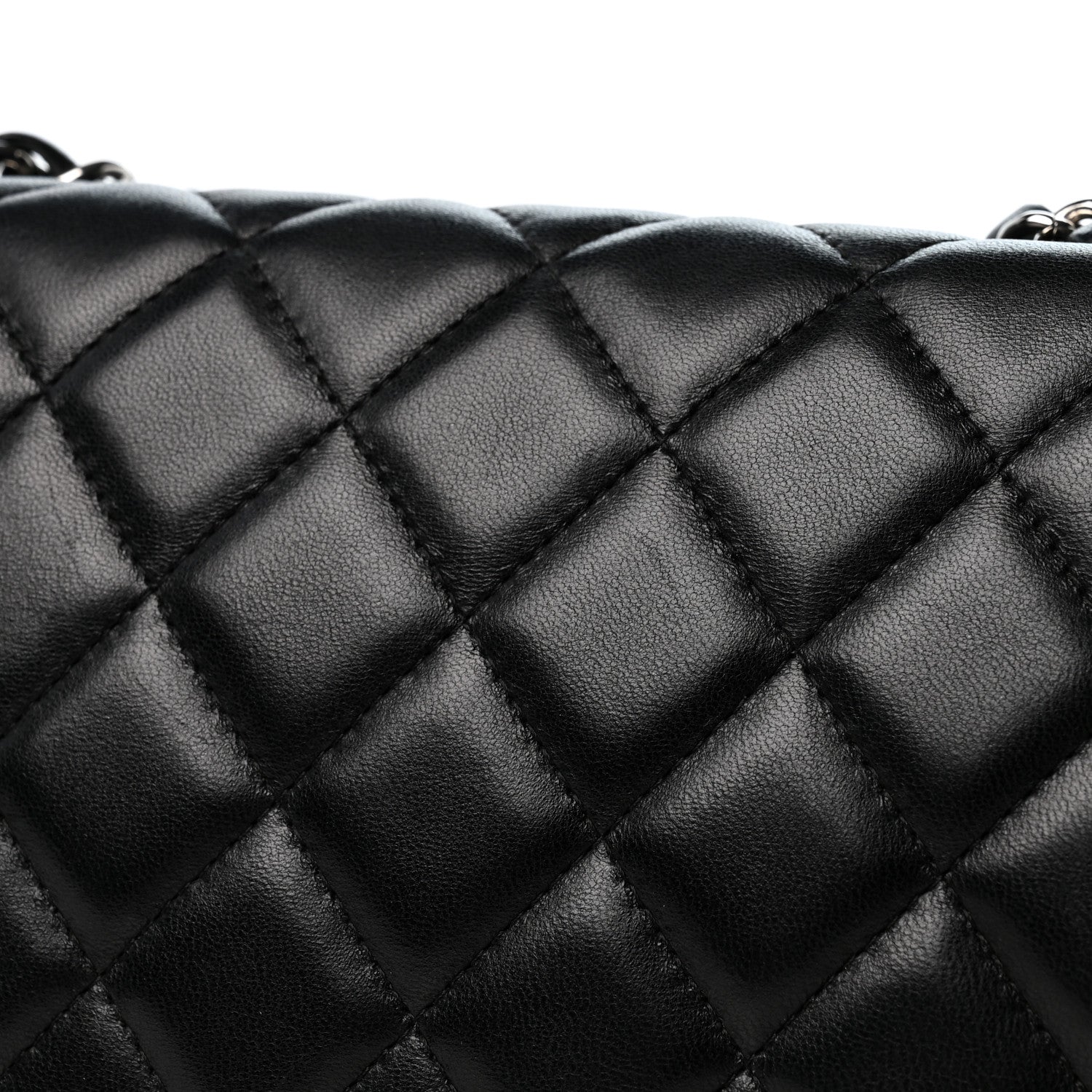 Chanel Lambskin Quilted Jumbo Single Flap Black 13 of 14
