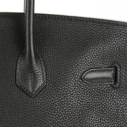 Hermes Taurillon Clemence Birkin 35 Black 19 of 27