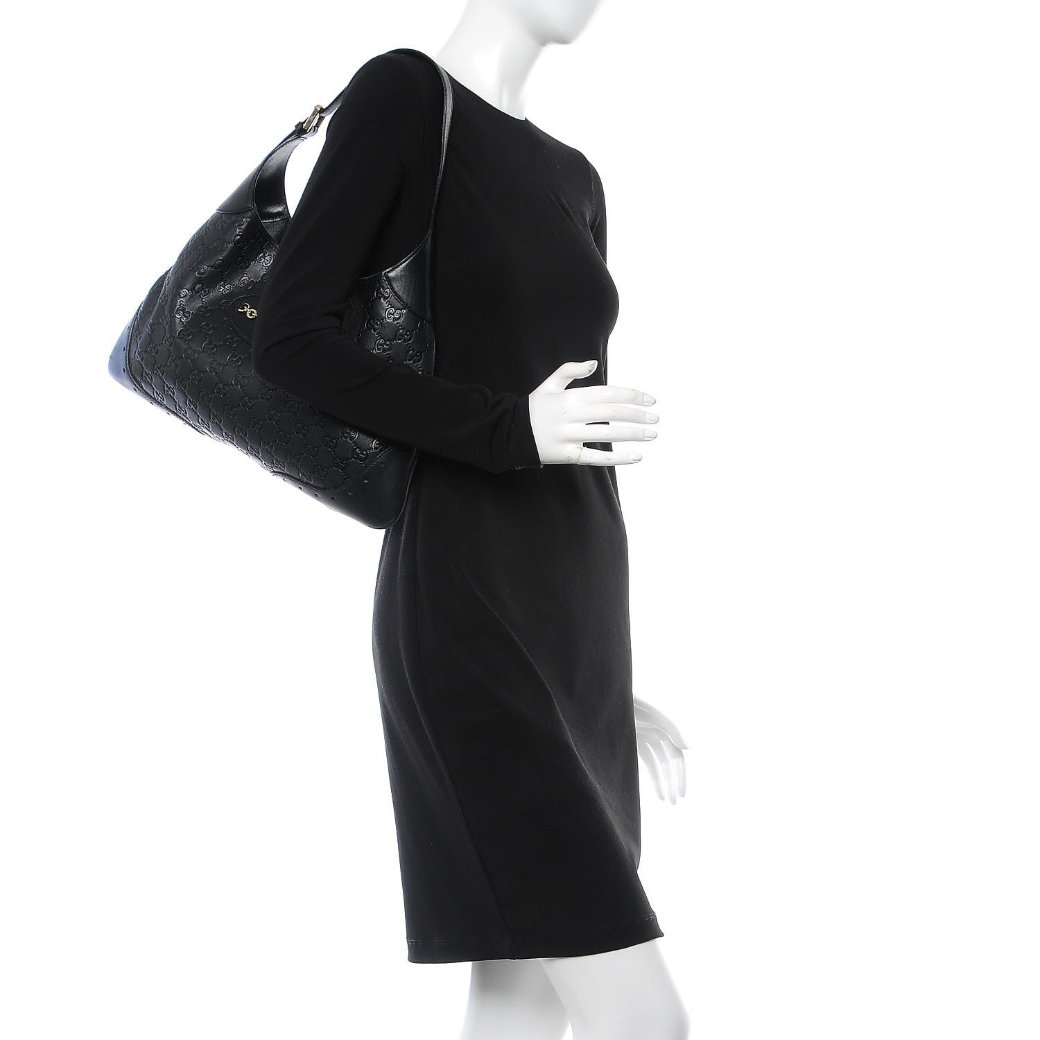 Gucci Guccissima Punch Hobo Black 2 of 7