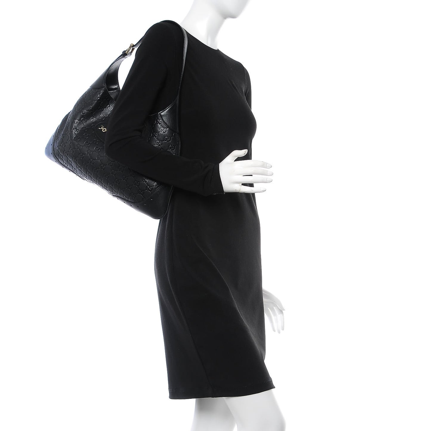 Guccissima Punch Hobo Black