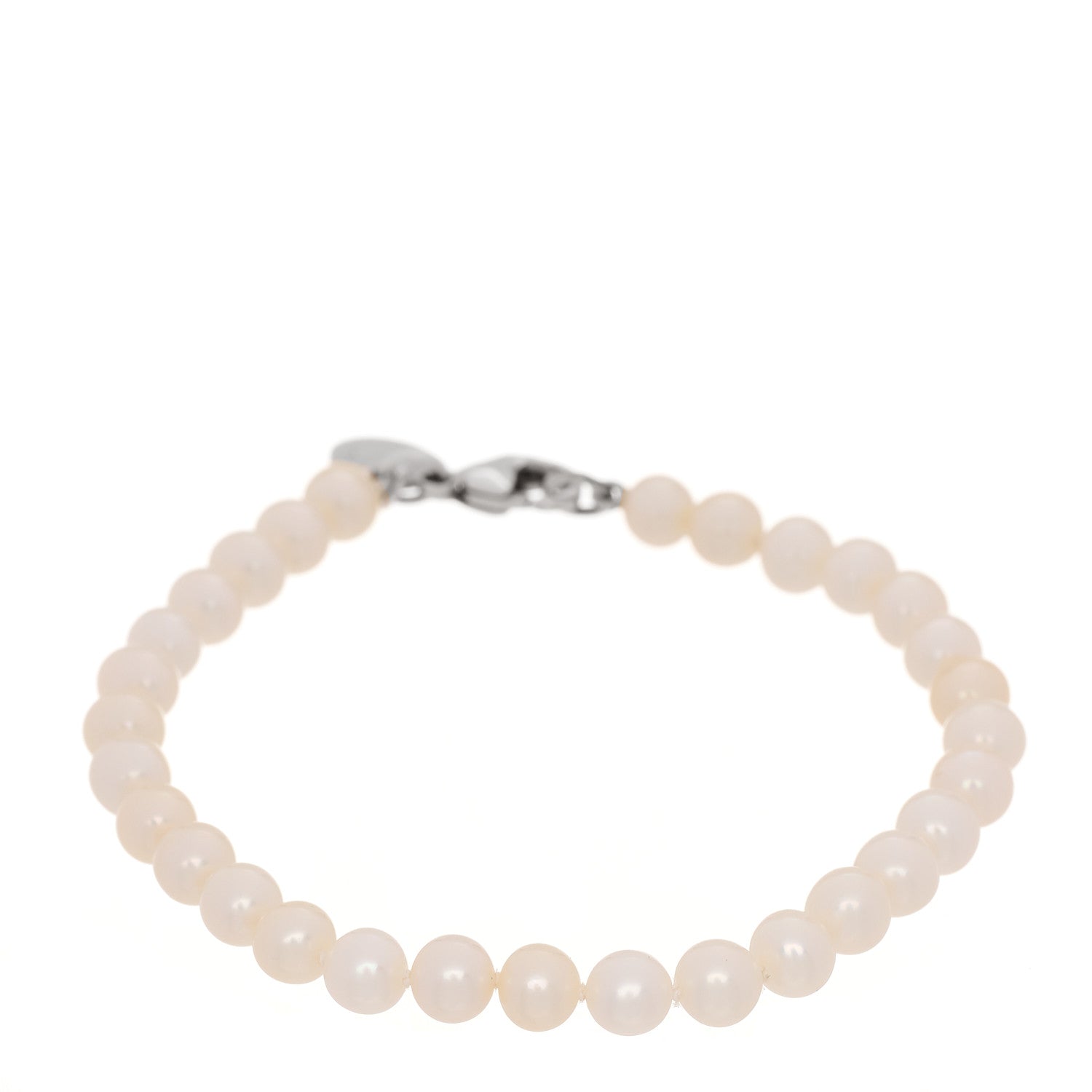 Tiffany Sterling Silver Cultured Pearl Ziegfeld Bracelet 4 of 5