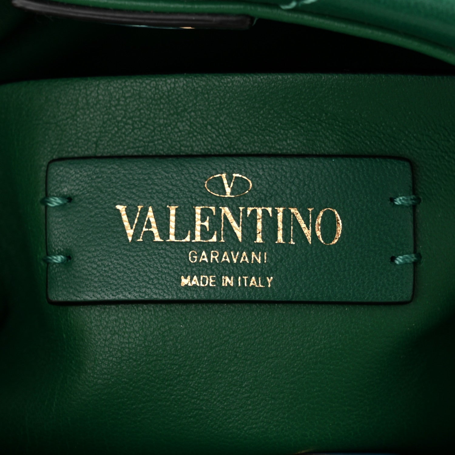 Valentino Garavani Nappa Enamel Small Roman Stud The Handle Bag Jungle 6 of 9