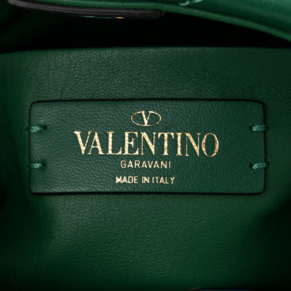 Valentino Garavani Nappa Enamel Small Roman Stud The Handle Bag Jungle 6 of 9