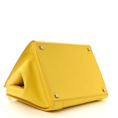 Celine Grained Calfskin Medium Phantom Luggage Yellow 4 of 10