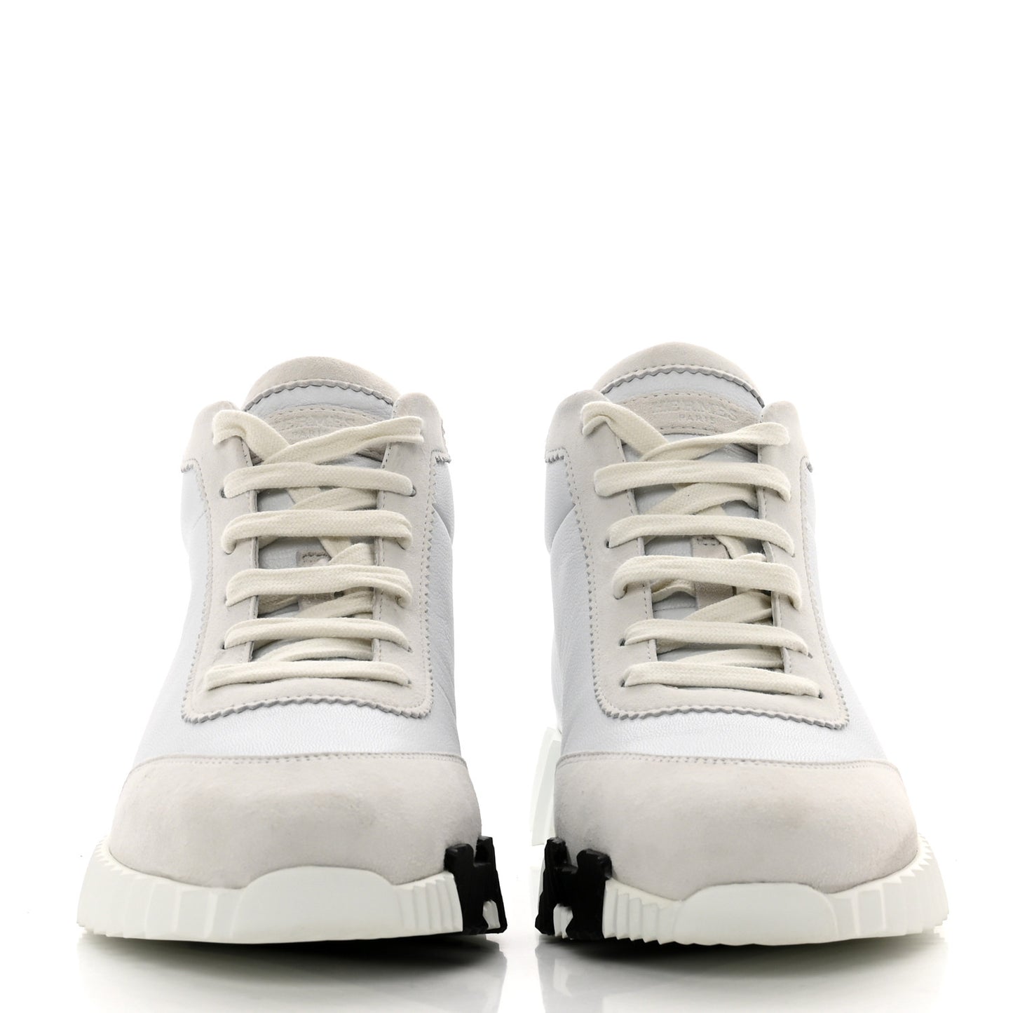 Goatskin Suede Hip-Hop High Top Sneakers 38 White