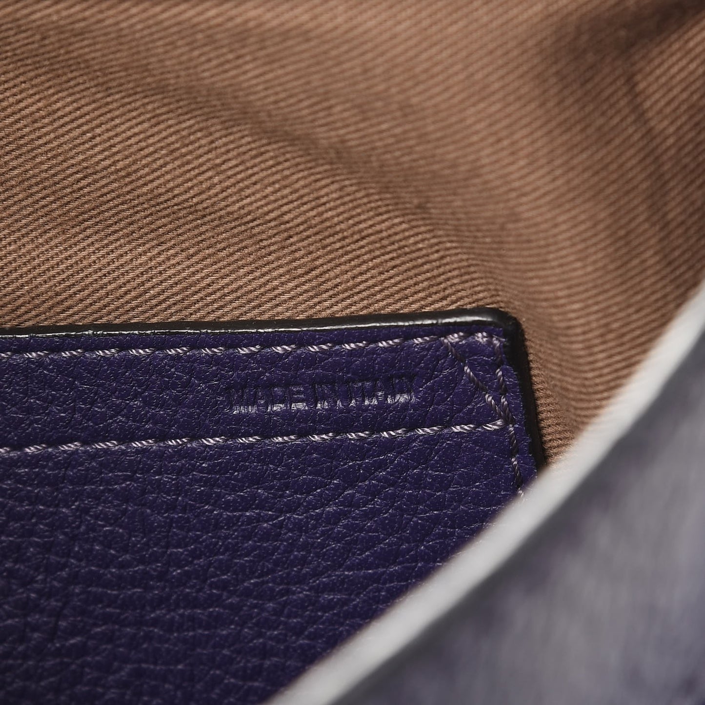 Grained Calfskin Medium Marcie Saddle Bag Storm Blue
