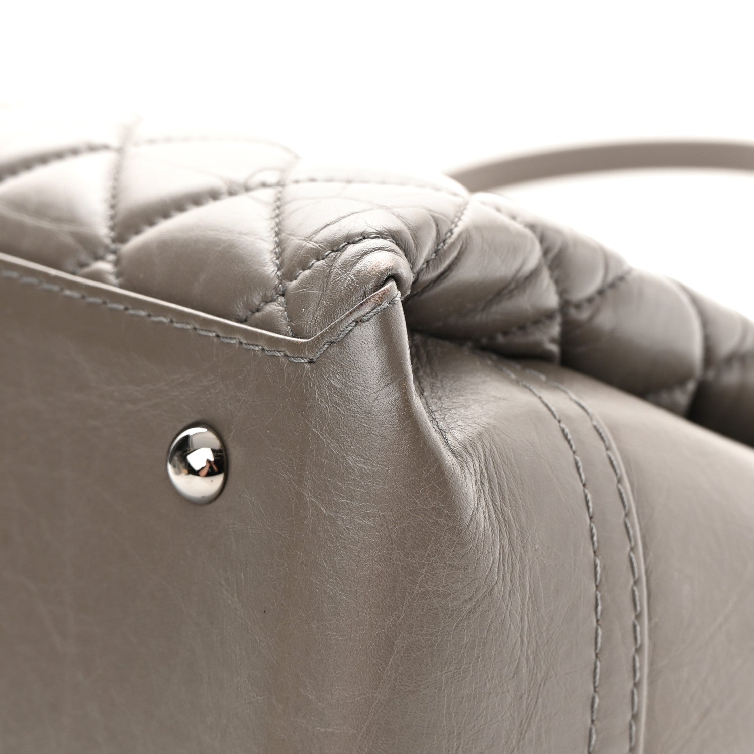 Chanel Aged Calfskin Medium Lady Pearly Flap Grey 10 of 16