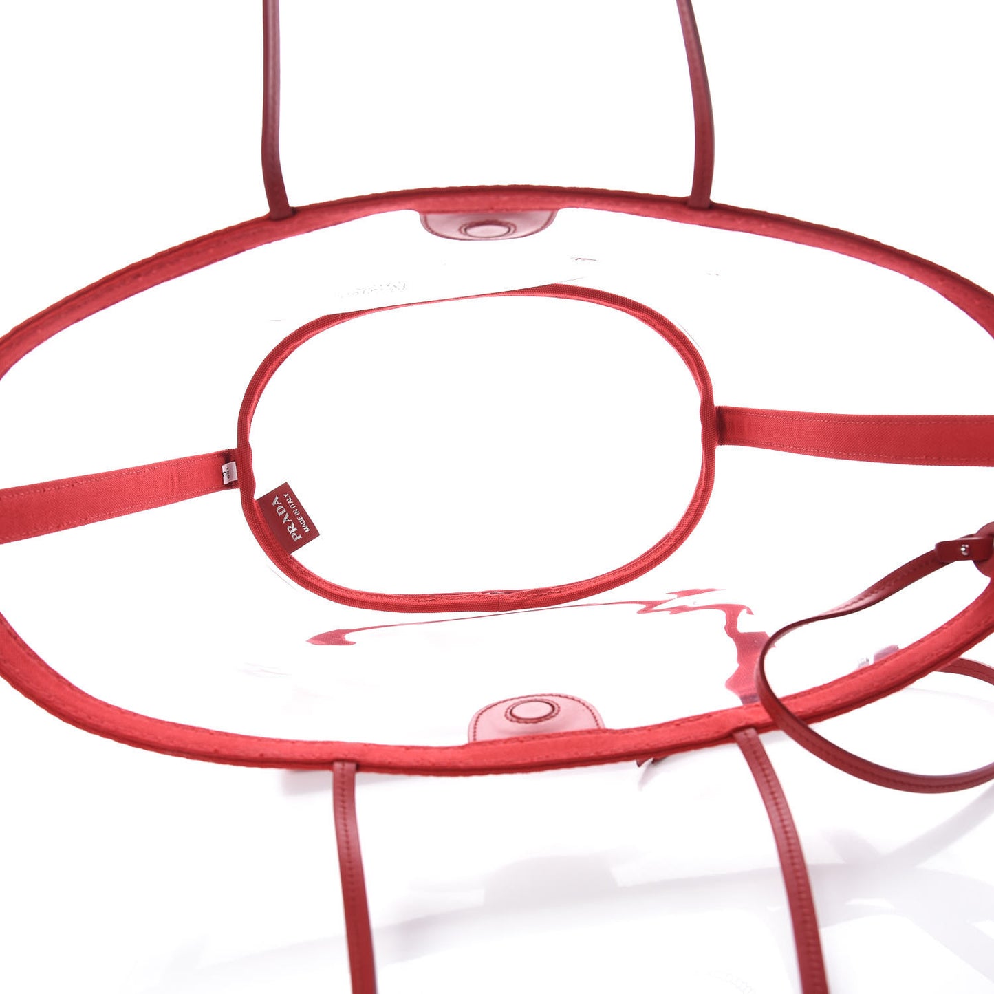 Plexiglass Canapa Shopper Tote Red