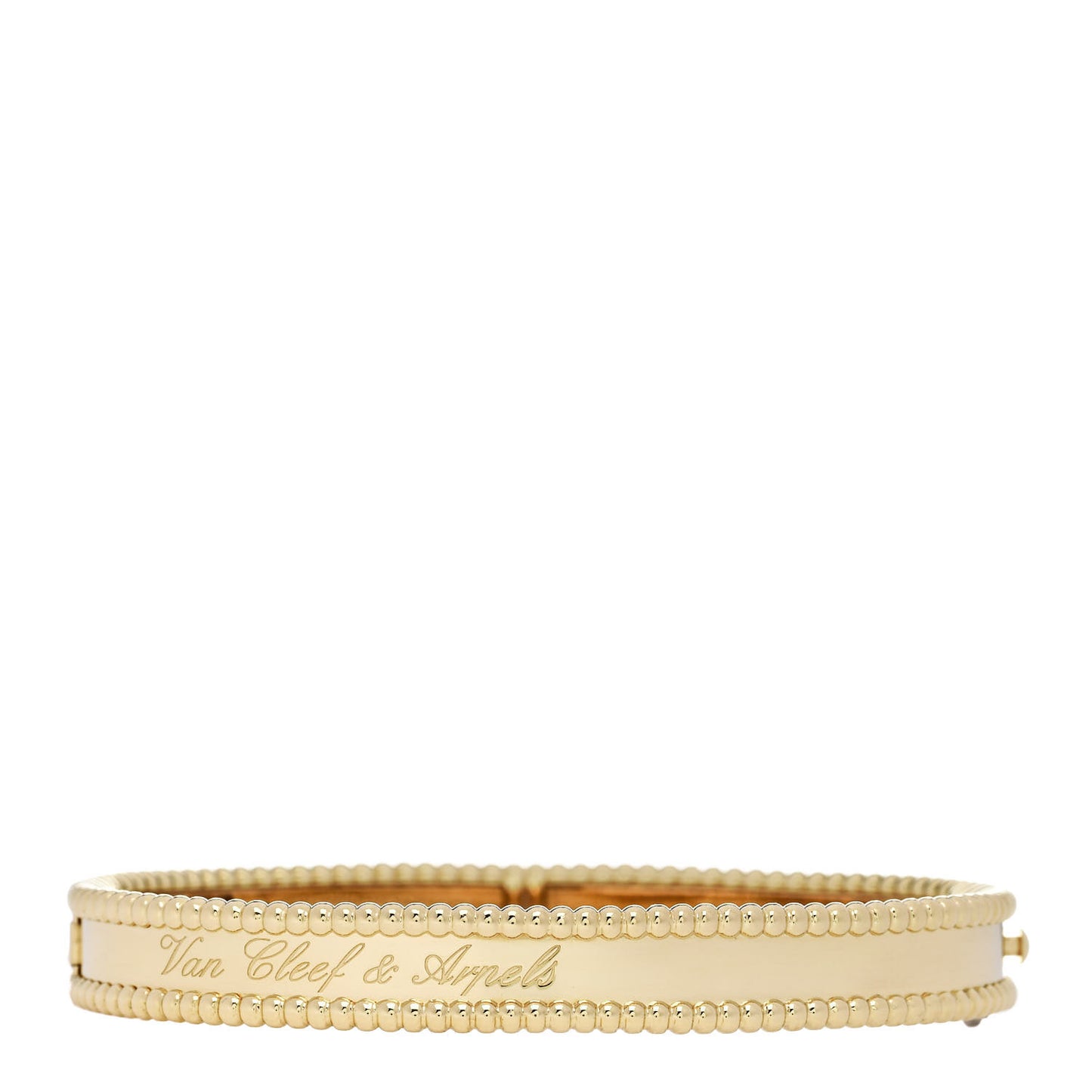 18K Yellow Gold Perlee Signature Bangle Bracelet M