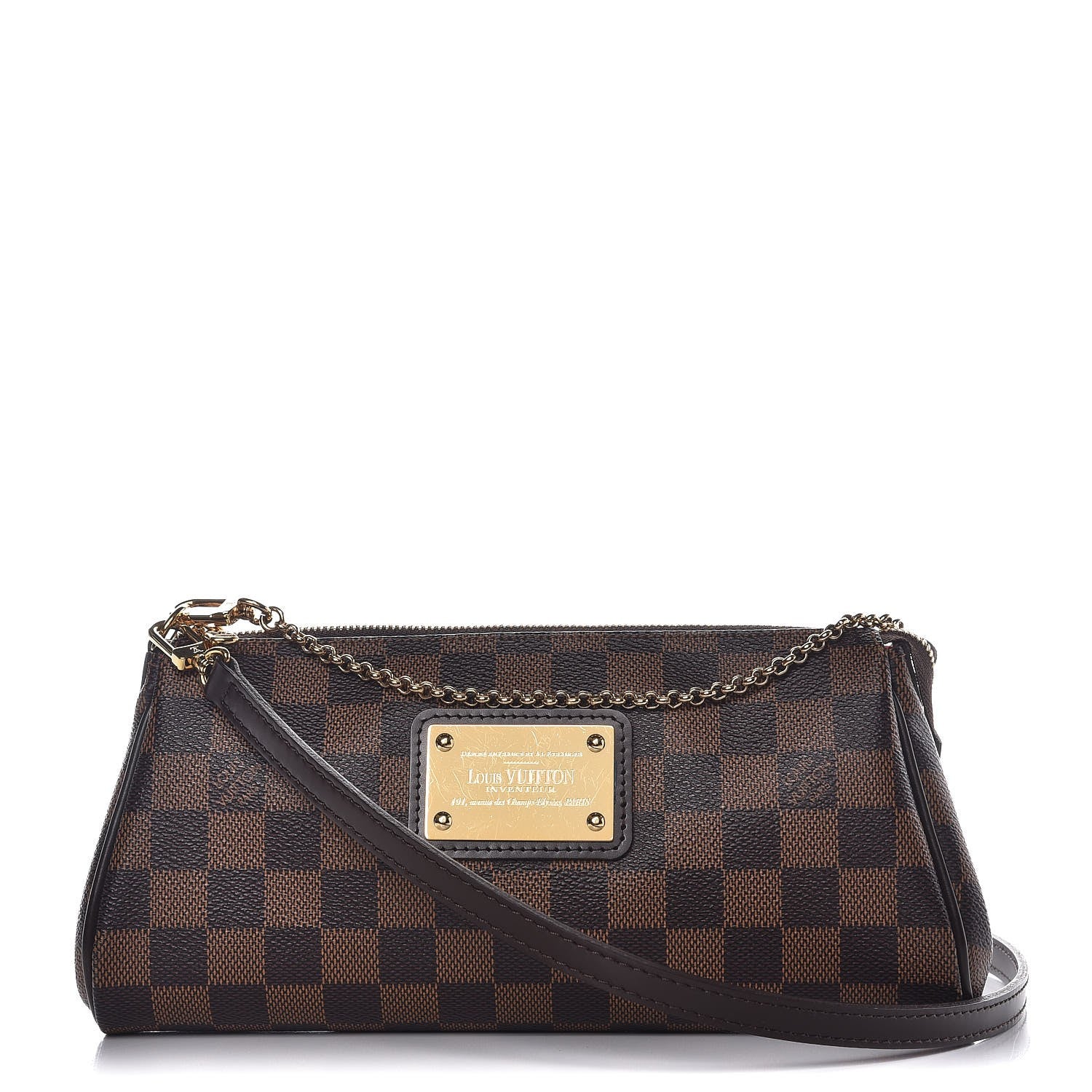 Louis Vuitton Damier Ebene Eva Clutch 1 of 9