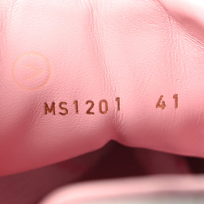 Louis Vuitton Calfskin Time Out Bow Sneakers 41 White Pink 6 of 10