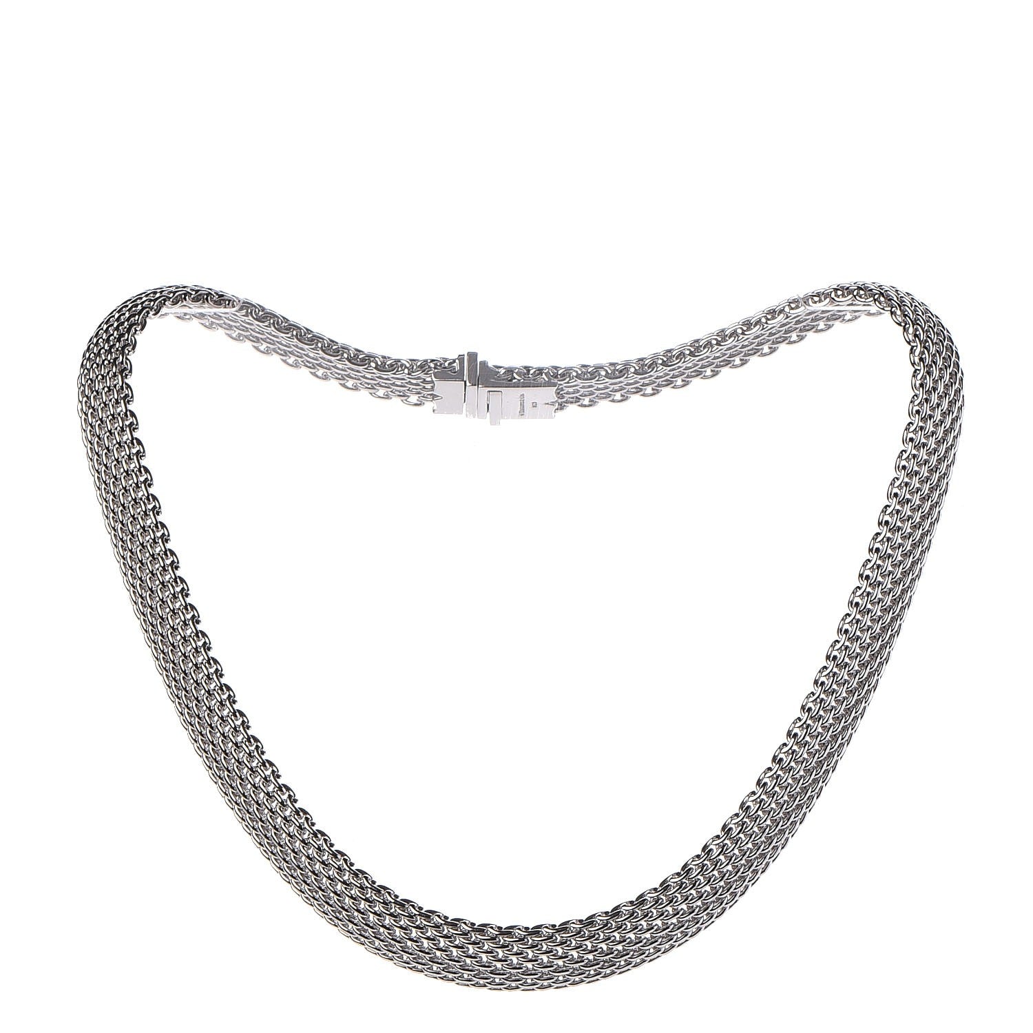 Tiffany Sterling Silver Somerset Mesh Necklace 3 of 5