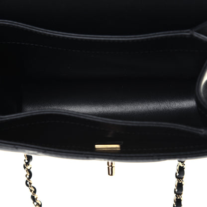 Chanel Calfskin Quilted Small Top Handle Flap Black 4 of 4