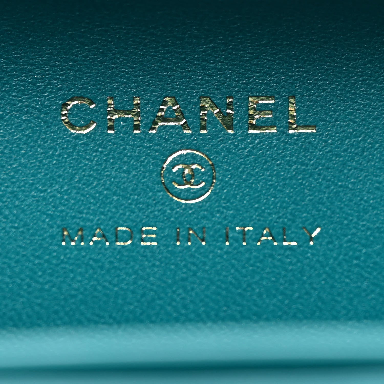 Chanel Lambskin Quilted Pearl CC Vanity Case Turquoise 7 of 11