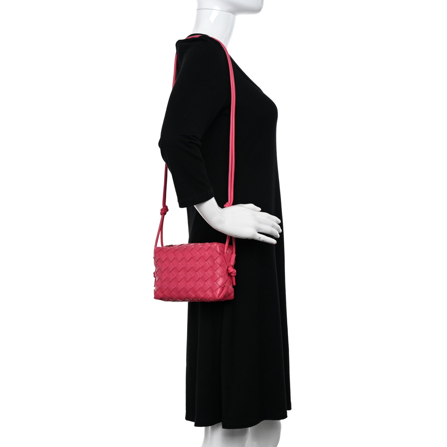 Bottega Veneta Nappa Intrecciato Mini Loop Camera Bag Cranberry 2 of 9