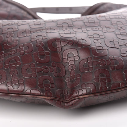 Gucci Calfskin Horsebit Embossed Glam Hobo Purple 11 of 14