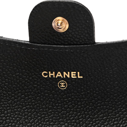 Chanel Caviar Quilted Flap Card Holder Wallet Black 7 of 8