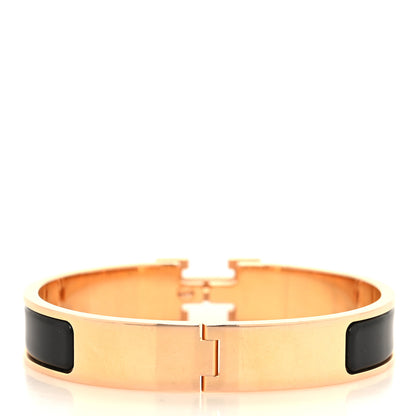 Hermes Enamel Narrow Clic Clac H Bracelet PM Black 3 of 5