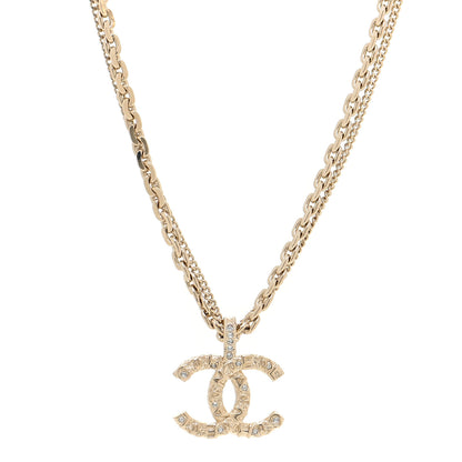 Chanel Crystal CC Multi Strand Chain Necklace Gold 1 of 6