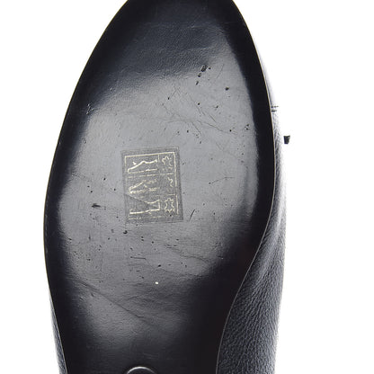 Chanel Metallic Calfskin Cap Toe CC Ballerina Flats 40 Dark Silver 10 of 15