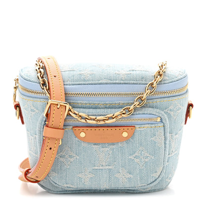 Louis Vuitton Monogram Denim Mini Bumbag Sky Blue 1 of 9