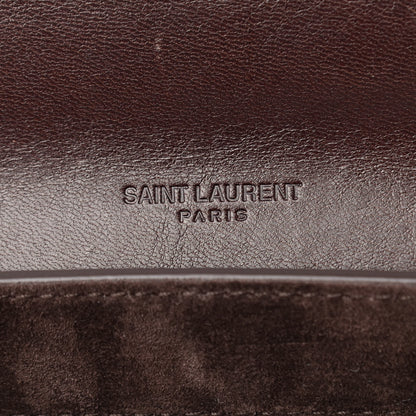Saint Laurent Calfskin Monogram Woven Small Kaia Satchel Burnt Brown 6 of 14