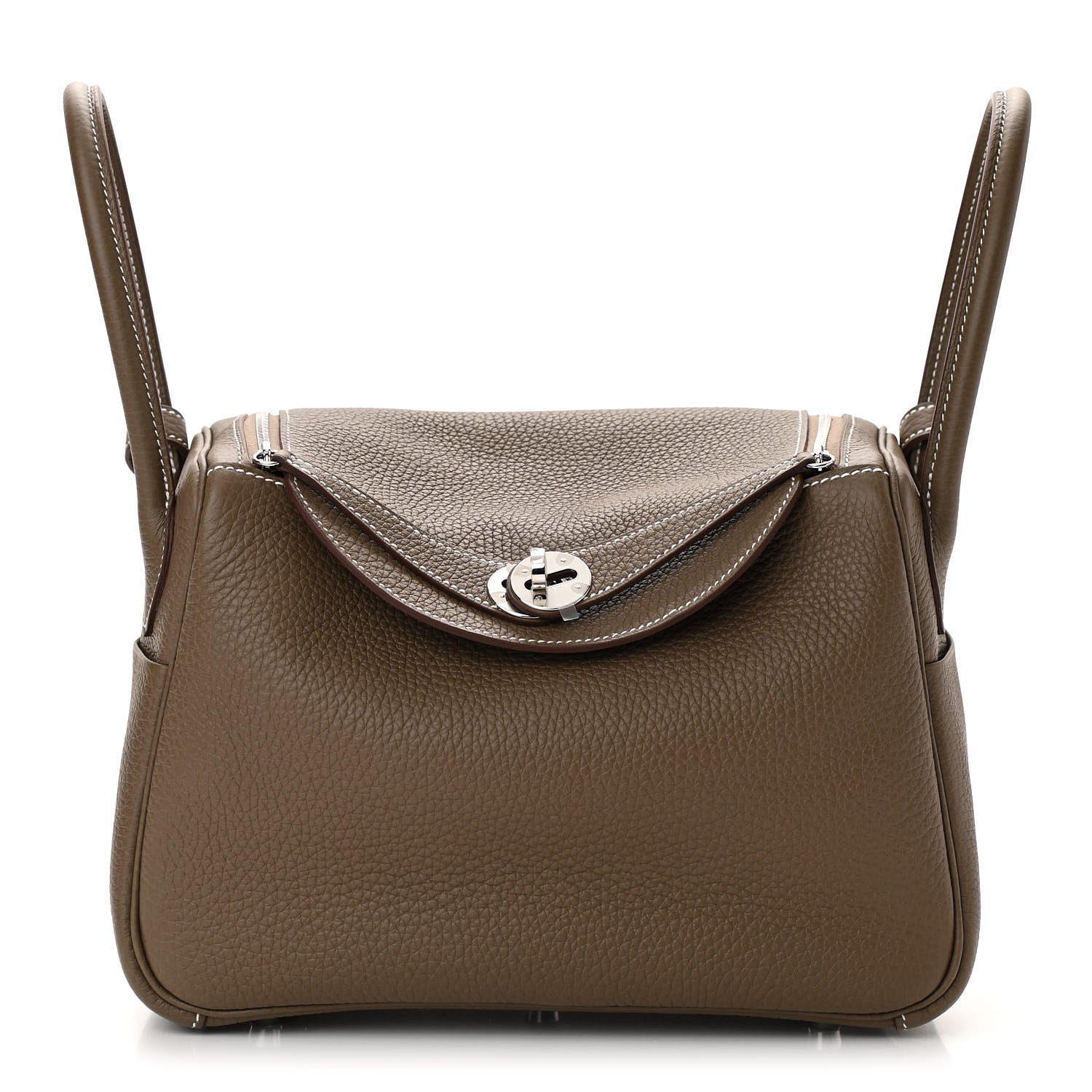 Hermes Taurillon Clemence Lindy 26 Etoupe 1 of 10