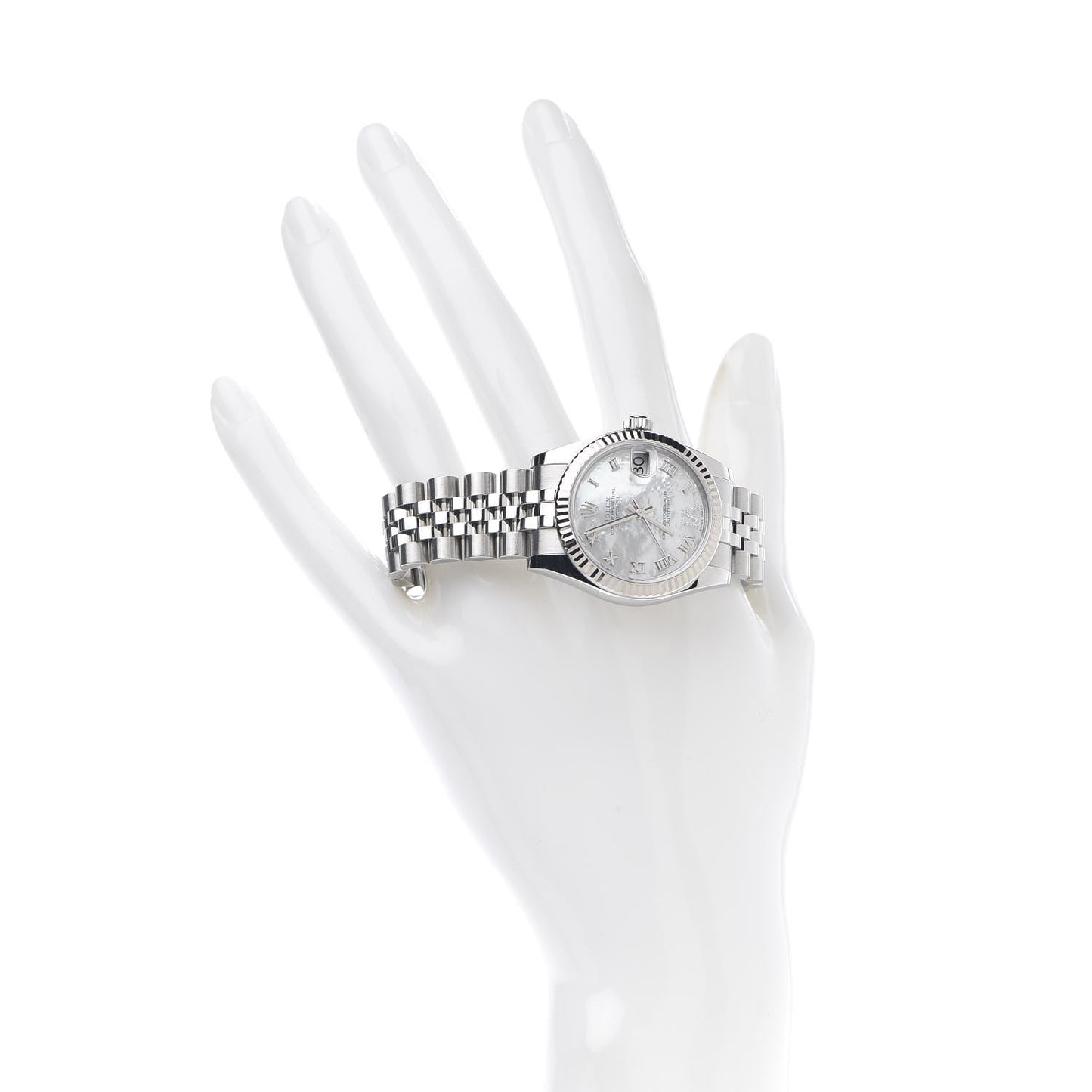 Stainless Steel 18K White Gold Diamond Mother of Pearl 31mm Oyster Perpetual Datejust Watch Roman 178274