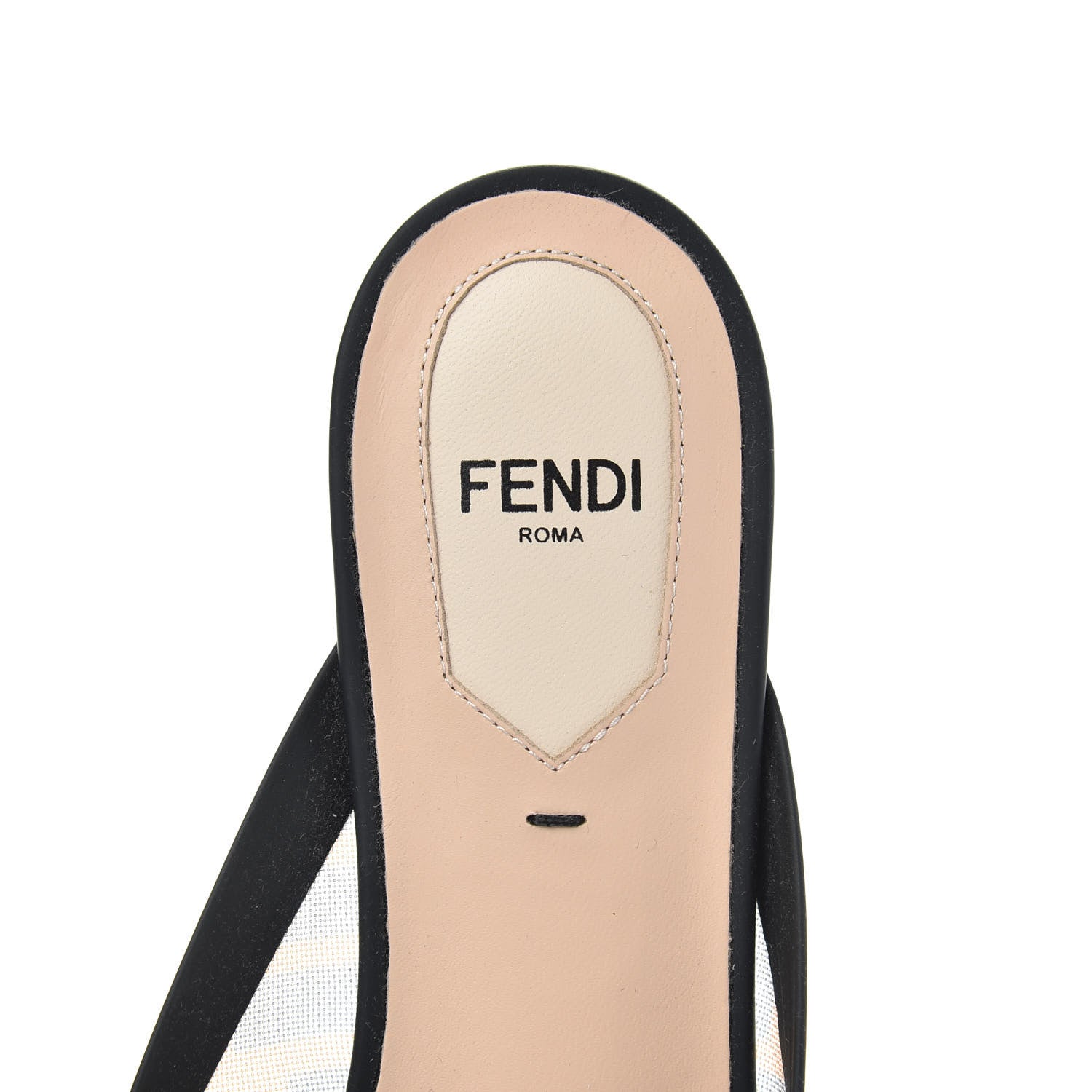 Fendi Technical Mesh Vitello FF Colibri Flat Mules 36.5 Tobacco Moro Black 6 of 8