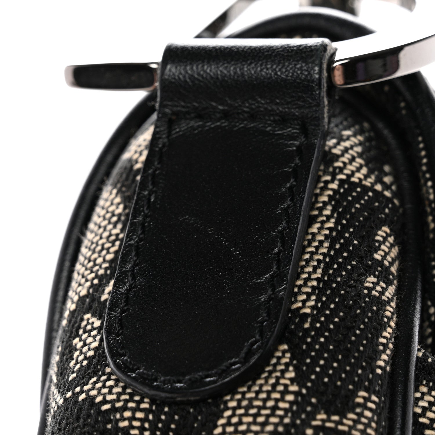 Christian Dior Monogram Saddle Bag Black 14 of 15