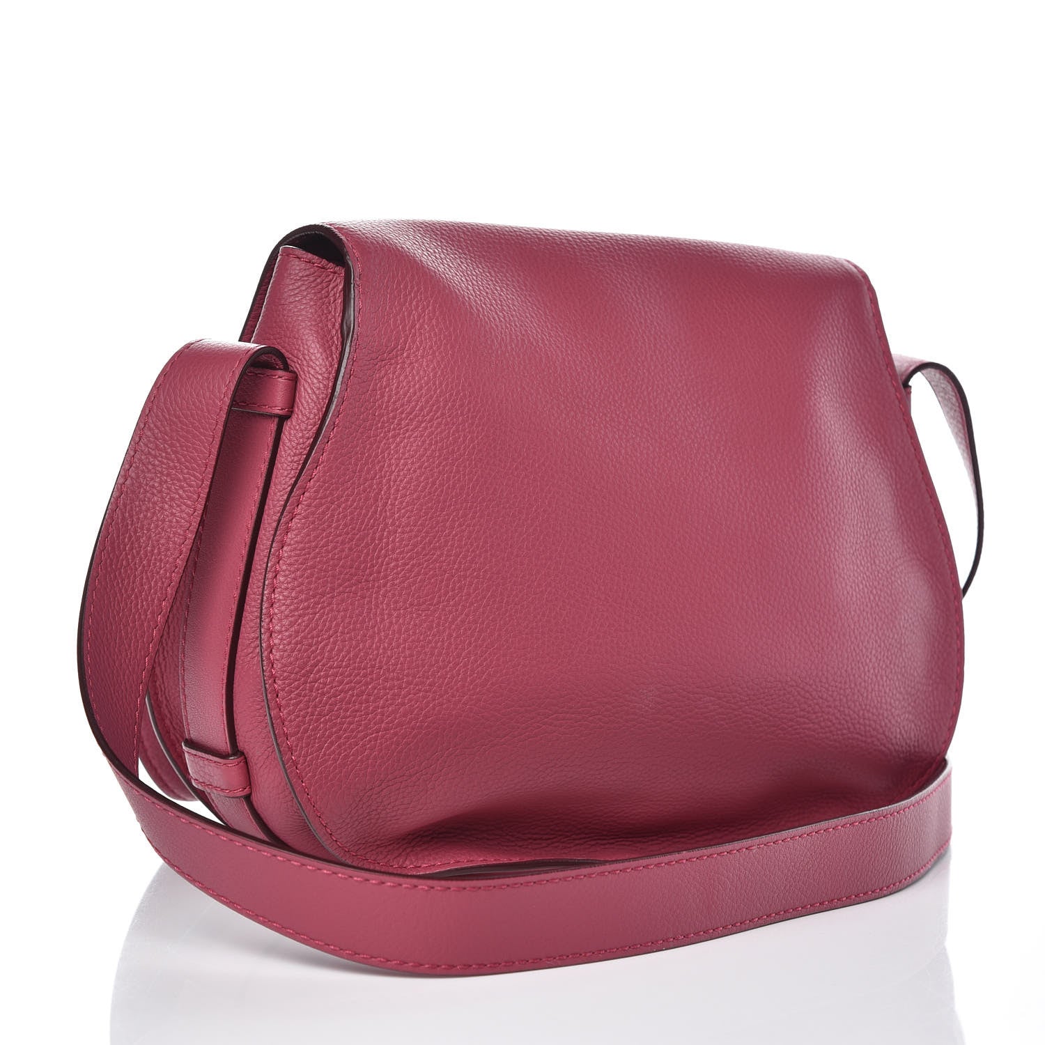 Chloe Grained Calfskin Medium Marcie Saddle Bag Dreamy Pink 3 of 9