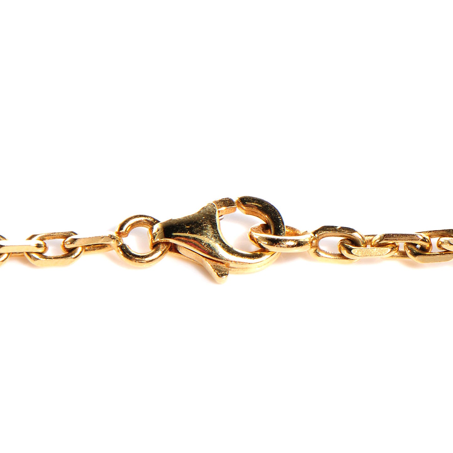 18K Yellow Gold Mother of Pearl 10 Motifs Vintage Alhambra Necklace