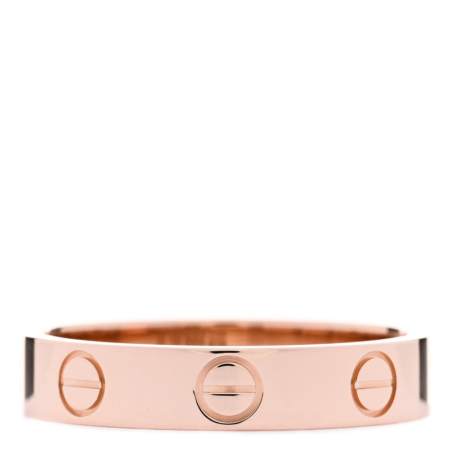18K Pink Gold 3.5mm LOVE Wedding Band Ring 50 5.25