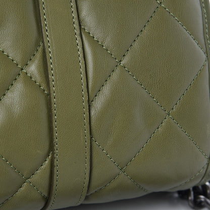 Chanel Calfskin Quilted Small Casual Riviera Bowling Bag Green 11 of 11