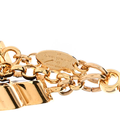 Louis Vuitton Metal Enamel Fleur De Monogram Bag Charm Dore 3 of 6