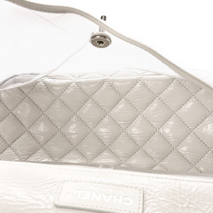 Chanel Crumpled Calfskin PVC Quilted Backpack White 5 of 17