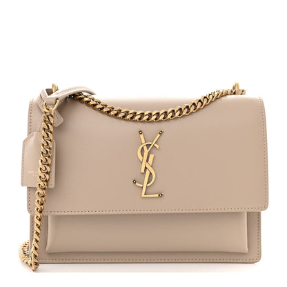 Saint Laurent Calfskin Medium Monogram Sunset Dark Beige 1 of 12