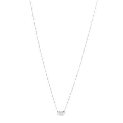 Tiffany Platinum Diamond 9mm Elsa Peretti Bean Pendant Necklace 1 of 5