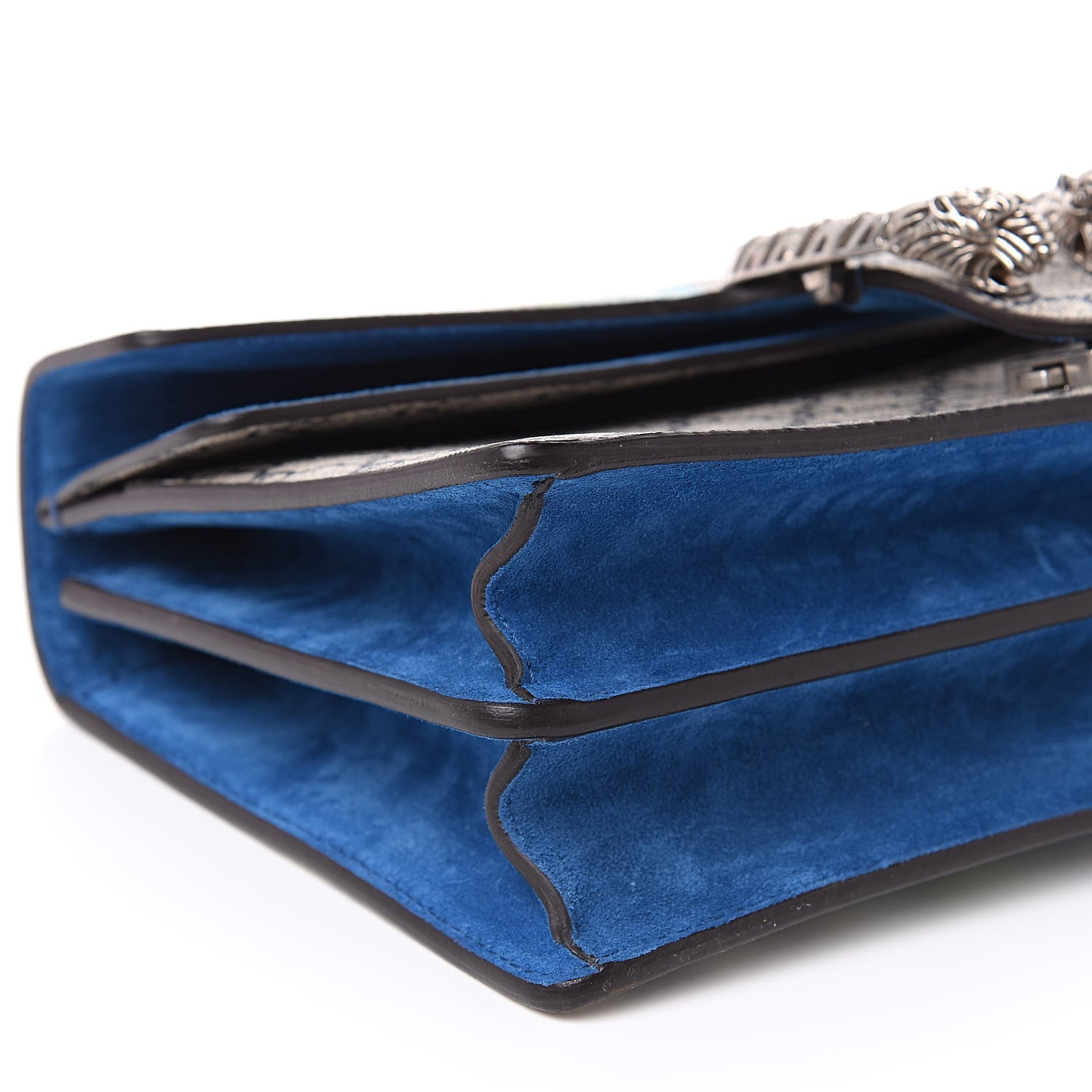 Gucci GG Supreme Monogram Blooms Small Dionysus Shoulder Bag Beige Navy Vintage Blue 8 of 11