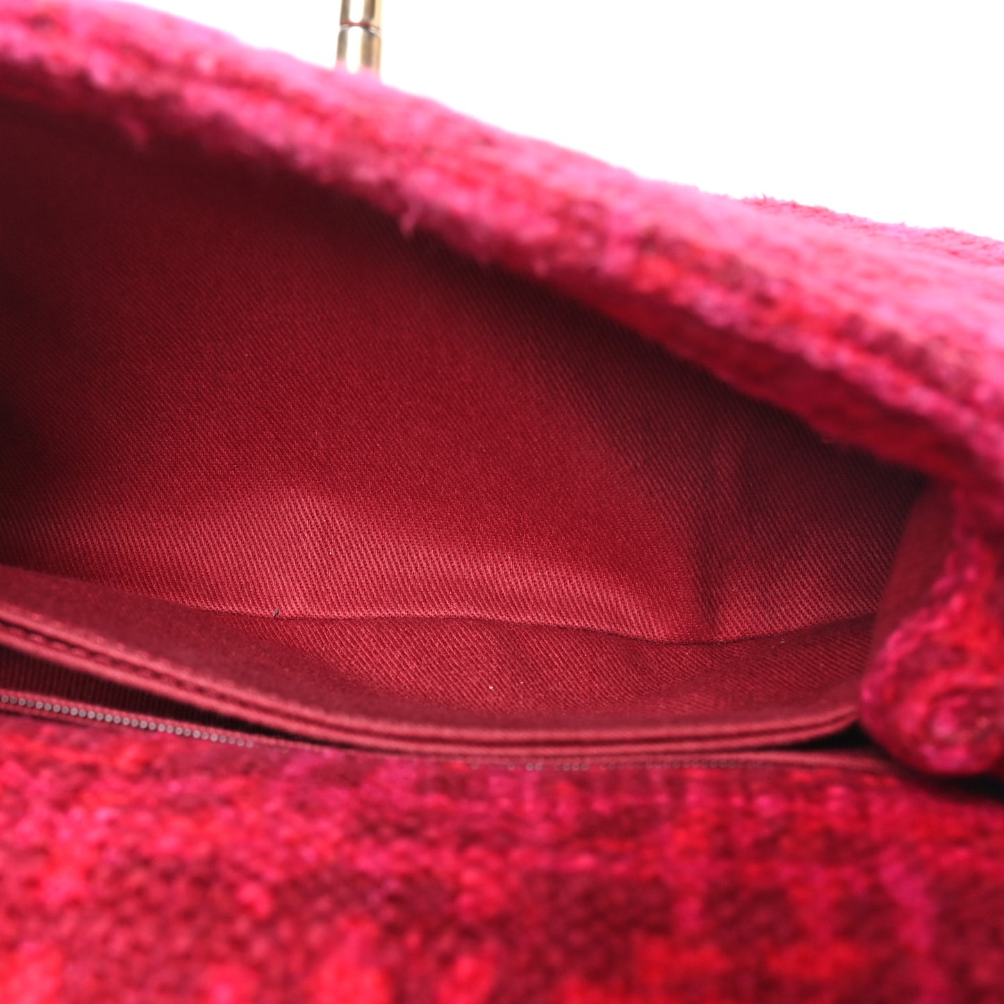 Tweed Mini Coco Handle Flap Fuchsia