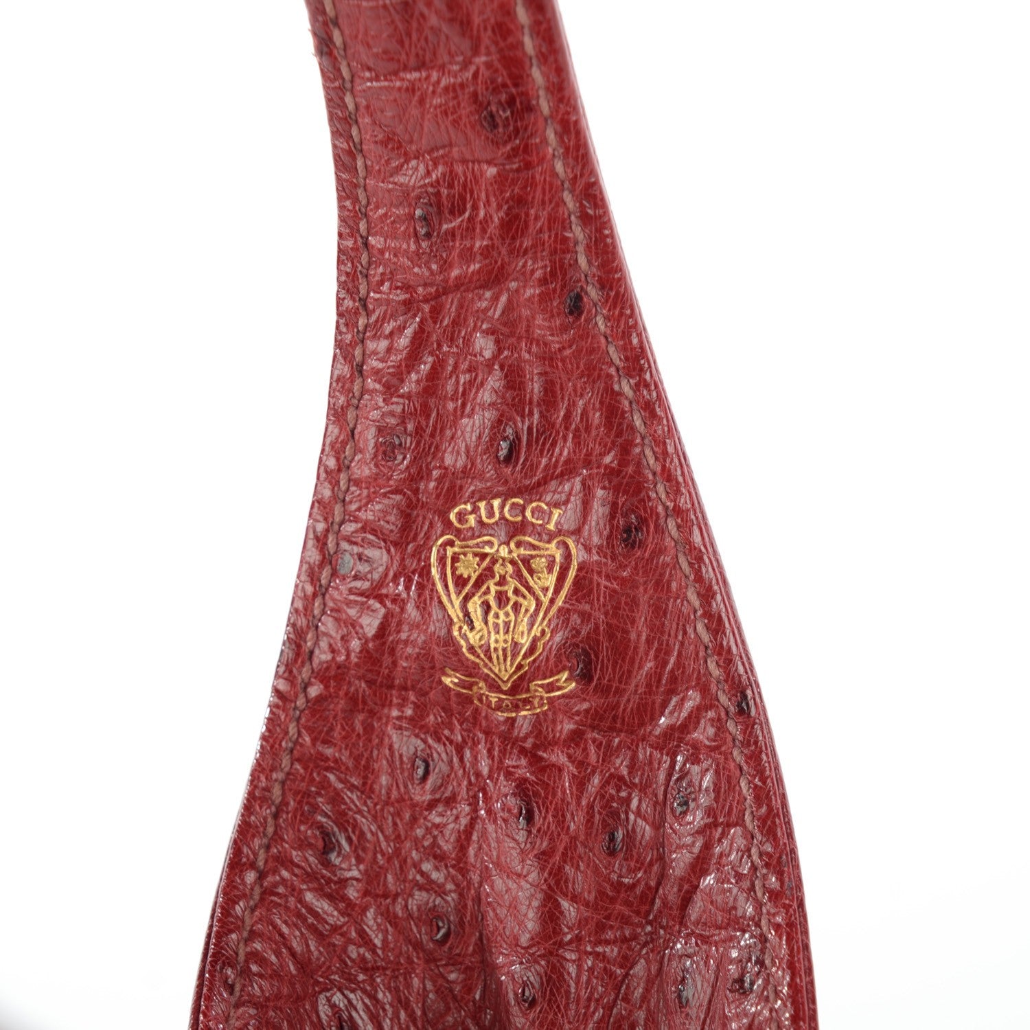 Gucci Ostrich Jackie Medium Shoulder Hobo Red 6 of 9