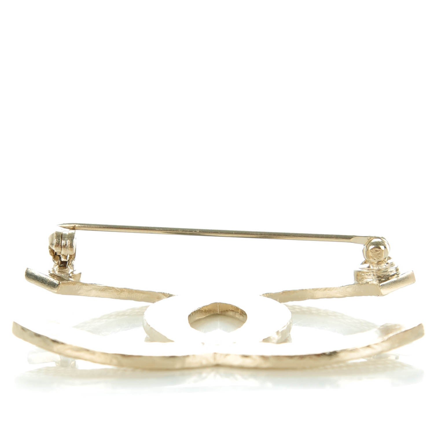 Chanel Quilted CC Brooch Light Gold 5 of 6