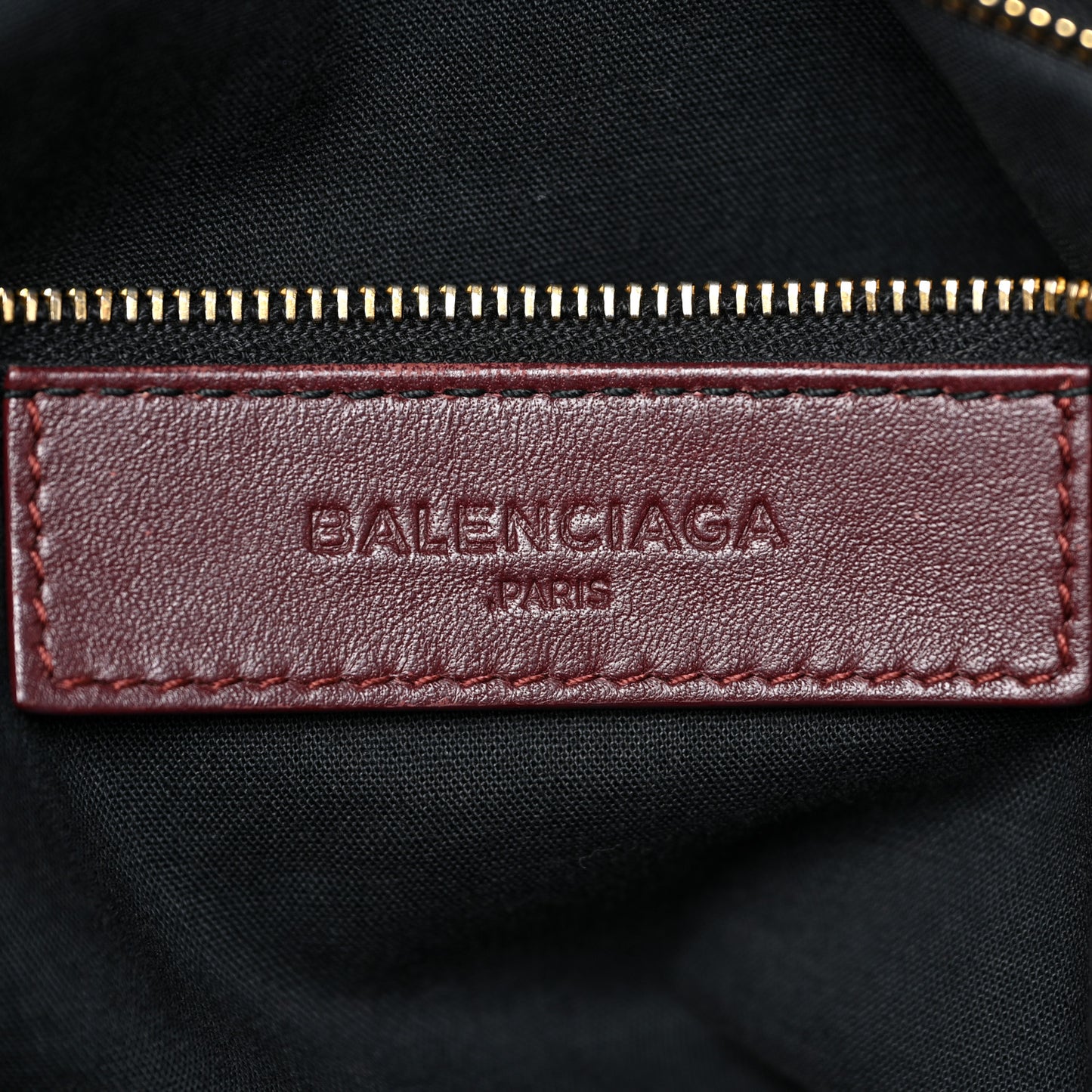 Chevre Gold Metallic Edge Hardware City Bordeaux