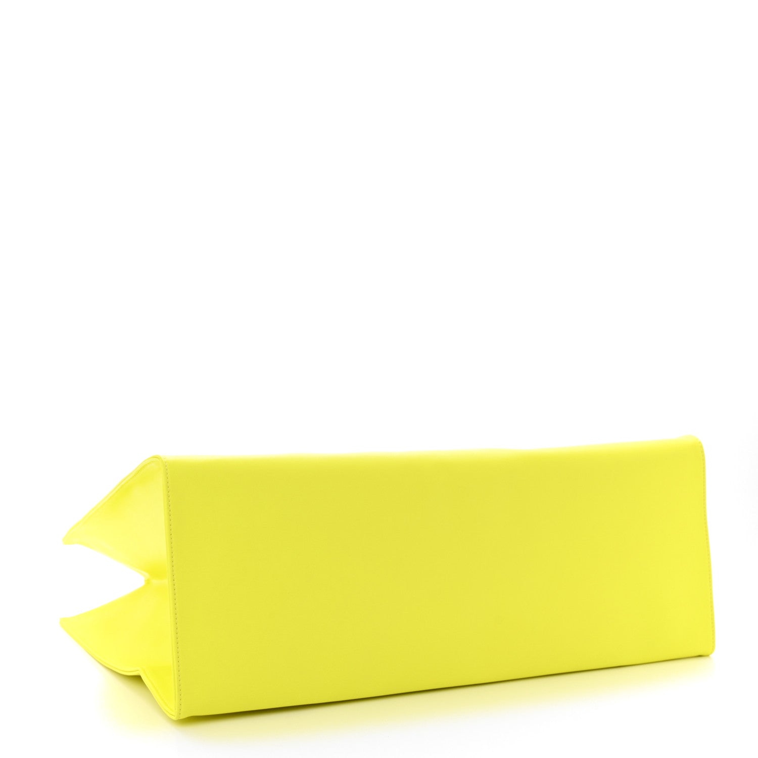 Telfar Vegan Leather Large Shopping Bag Highlighter Yellow 4 of 10