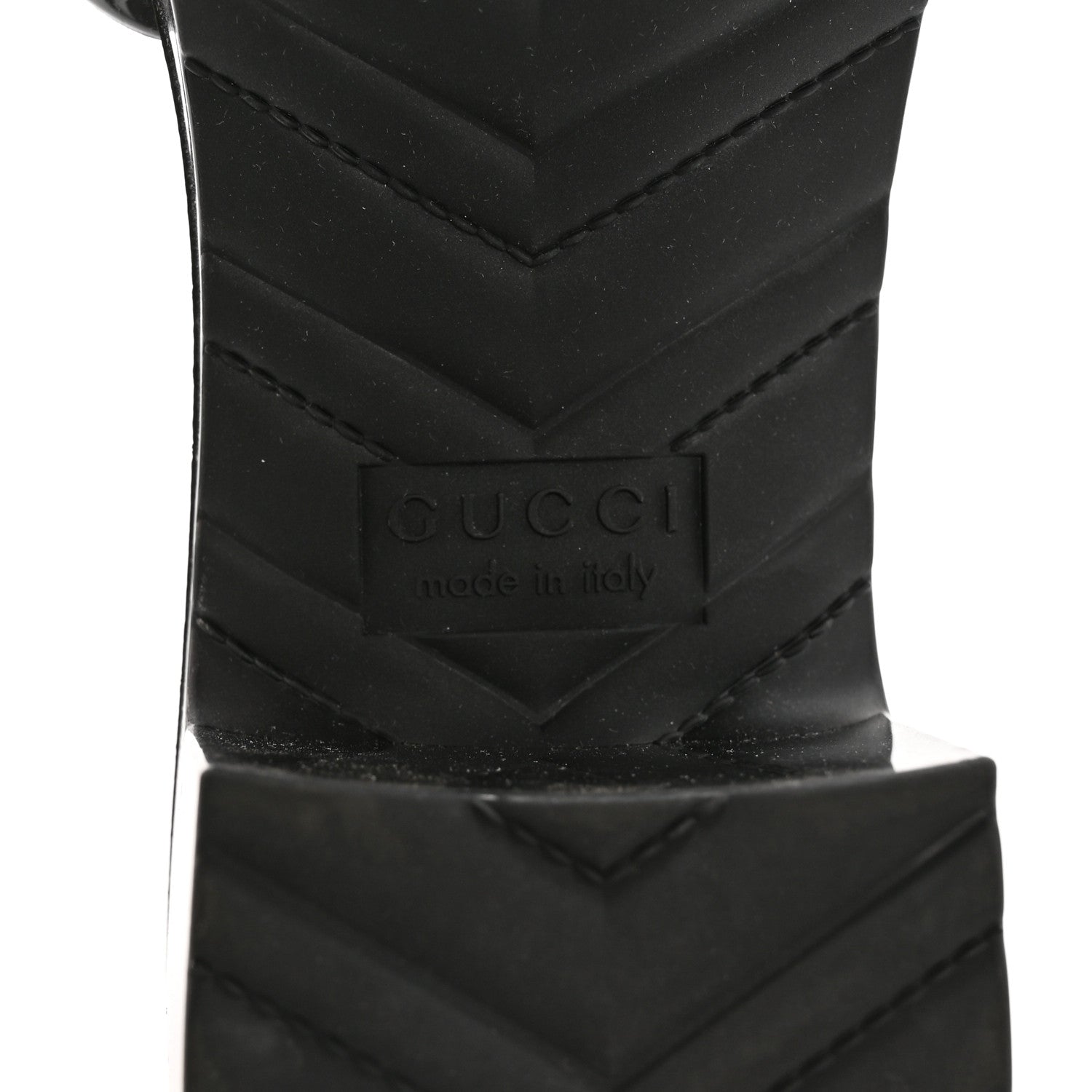 Gucci Rubber Gucci Logo Womens Platform 20/60mm Slide Sandals 38 Black 6 of 20